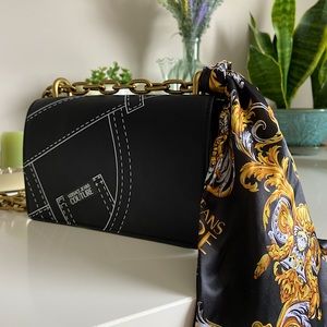 Versace Jeans Couture Baroque Logo Print Purse